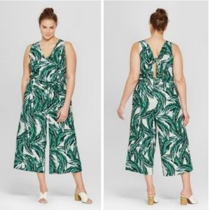 Who What Wear Palm Leaf Jumpsuit